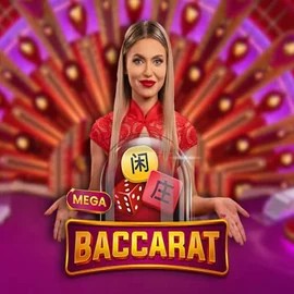 Mega Baccarat slot visual from Pragmatic Play available on baloo-bet.gr